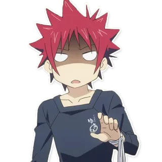 😨 Soma Yukihira Food Wars!: Shokugeki no Soma anime, food wars, soma yukihira, cooking, chef telegram sticker