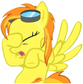 😒 pony, cartoon, yellow, airplane, sad, expression whatsapp sticker