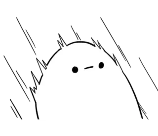 🥚 Blob, Blob branco, Desenho animado, Simples, Adesivo telegram sticker