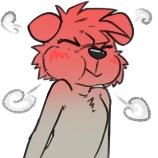 🤬 angry, furious, mad, steam, red, annoyed, furry, cartoon, frustrated whatsapp sticker