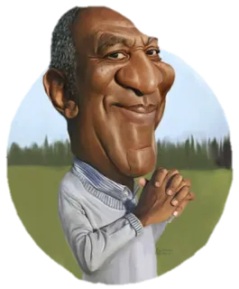 😋 Bill Cosby карикатура, актер, комик, Билл Косби, знаменитость telegram sticker