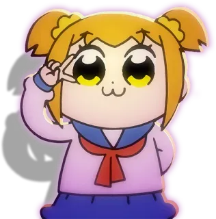 😜 Popuko Pop Team Epic Anime, Manga, Süß, Popuko, Pop Team Epic, Japanische Animation, Mädchen telegram sticker