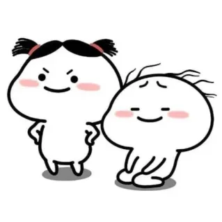 🤨 mignon, dessin animé, personnages, minimaliste, dessin telegram sticker