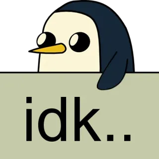 🐧 idk.. pinguin, kp, unsicher, cartoon telegram sticker
