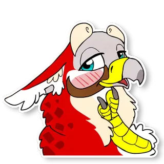 😘 Desenho animado, Pássaro, Fofo, Animal, Adesivo whatsapp sticker