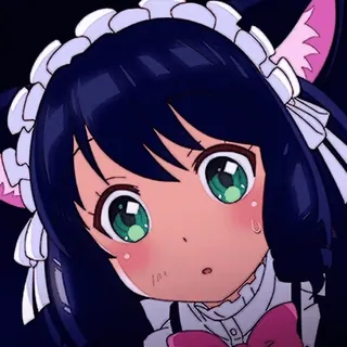 😅 anime, manga, cat girl, kawaii, cute, maid telegram sticker