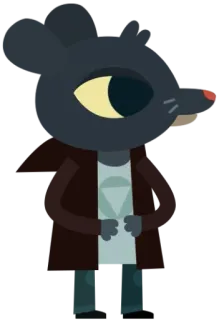 🐭 Mae Night in the Woods Night in the Woods, Mae, Desenho animado, Antro, Gato, Jogo indie whatsapp sticker