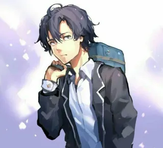 ⛓ Hachiman Hikigaya My Teen Romantic Comedy SNAFU Anime, Manga, Charakter, Teenager, Schule, Hachiman Hikigaya whatsapp sticker