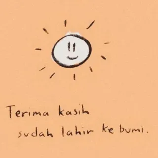 🍓 Terima kasih sudah lahir ke bumi. sun, thank you, birthday, indonesian, greeting telegram sticker