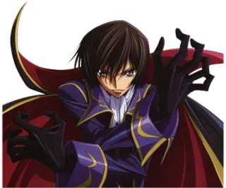 😠 Lelouch Lamperouge Code Geass アニメ, ルルーシュ, コードギアス, キャラクター, 漫画, アニメーション whatsapp sticker