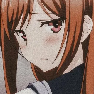 🌟 animé, fille, triste, mignon, dessin animé telegram sticker