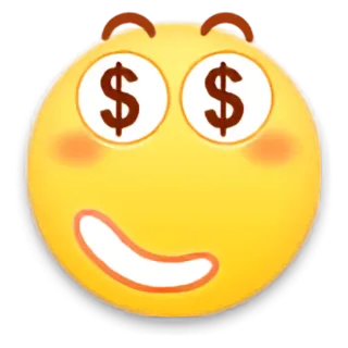 🤑 emoji, dolar, pieniądze, oczy, wyraz, twarz telegram sticker
