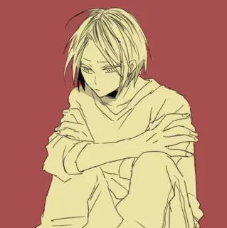 🐱 Anime, Manga, Triste, Personnage, Croquis, Dessin telegram sticker