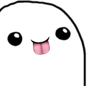 👅 Блоб, Милый, Язык, Мультфильм, Смешной, Мем telegram sticker