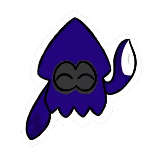 👋 lula, desenho animado, animal, criatura marinha telegram sticker