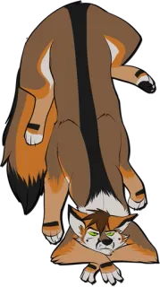 😒 anthropomorph, Furry, Cartoon, Tier, Fuchs, Charakter, Illustration telegram sticker