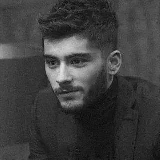 🎶 Zayn Malik 남자, 가수, 유명인, 인물사진, 흑백 telegram sticker