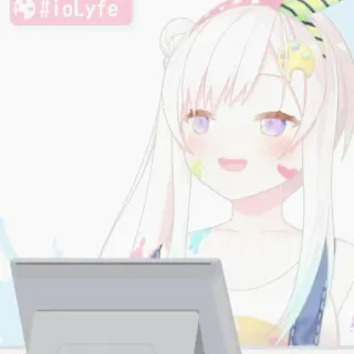 🐇 #ioLyfe Vtuber, ioLyfe, Ragazza anime, Arte digitale telegram sticker
