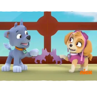 🐾 Rocky Paw Patrol paw patrol, rocky, skye, kartun, nickelodeon, anjing, animasi telegram sticker