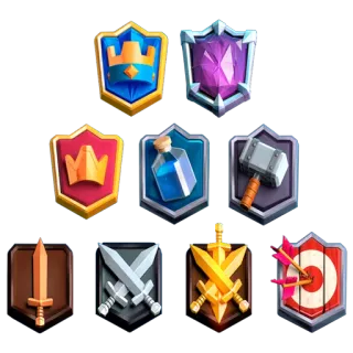 ℹ boucliers, armes, Clash Royale, jeu, symboles whatsapp sticker