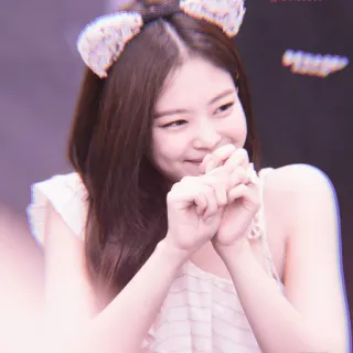 🍼 phụ nữ, nụ cười, người, chân dung, băng đô tai telegram sticker