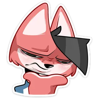 ⏺ Desenho animado, Raposa, Animal, Adesivo telegram sticker
