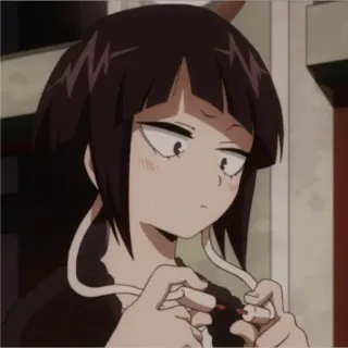 😶 Kyoka Jiro My Hero Academia 애니메이션, 만화, 지로 쿄카, 나의 히어로 아카데미아, 표정, 귀여운, 캐릭터 telegram sticker