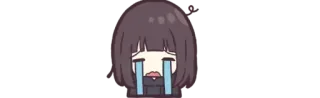 🧸 anime, manga, crying, sad, tears telegram sticker
