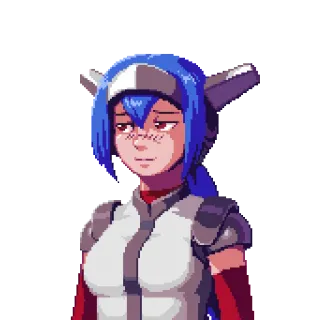 😏 anime, pixel art, space, future, character, digital art telegram sticker