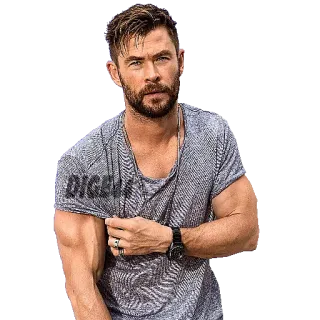 😊 DIGEST man, actor, chris hemsworth, celebrity, male, muscular telegram sticker