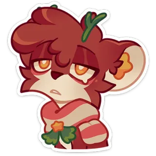 😮‍💨 sticker, cartoon, dier, schattig, verdrietig telegram sticker
