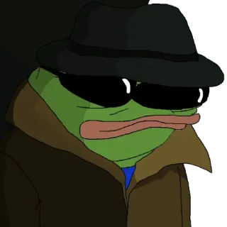 😎 Pepe the Frog pepe, żaba, mem, kapelusz, okulary przeciwsłoneczne telegram sticker