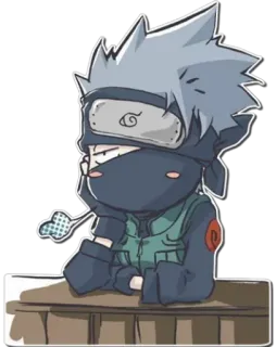 😒 Kakashi Hatake Naruto 카카시, 나루토, 애니, 만화, 닌자, SD, 귀여운 telegram sticker