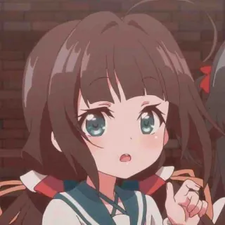 🦋 动漫, 女孩, 卡通, 可爱, 校服, 漫画 telegram sticker