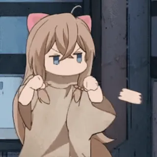 🚀 anime, chibi, cute, cat ears, angry telegram sticker