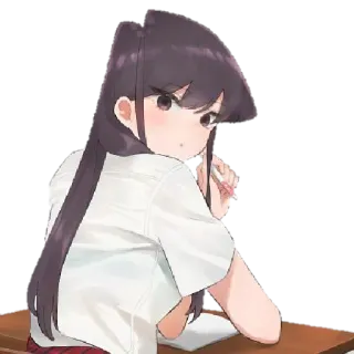 🥰 Komi Shouko Komi Can't Communicate Anime, Manga, Komi Shouko, Schulmädchen, Süß, Waifu telegram sticker