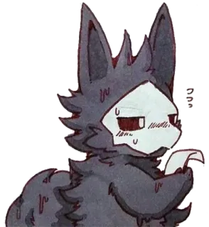 💔 furry, monster, creature, wolf, scary, fantasy telegram sticker
