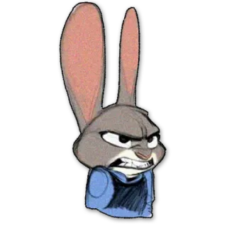 😠 Judy Hopps Zootopia desenho animado, animado, coelho, coelhinho, Judy Hopps, Zootopia, Disney telegram sticker
