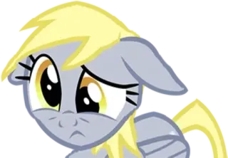 😕 Derpy Hooves My Little Pony Derpy Hooves, My Little Pony, Cartoon, Pony, Traurig, Süß telegram sticker