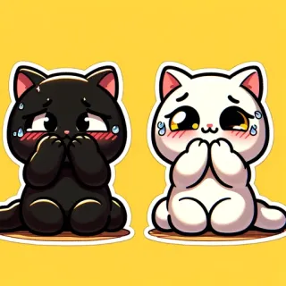 🥹 cat, sad, cute, emotional, crying, kawaii telegram sticker