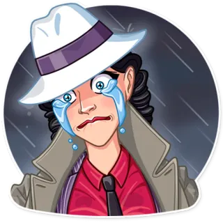 😭 crying, sad, hat, emotional, tears telegram sticker