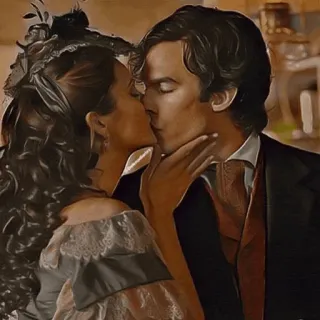 ❤️ pareja, beso, romance, histórico, amor telegram sticker