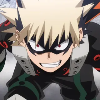 💥 Katsuki Bakugo My Hero Academia Anime, Pahlawan, Manga, Karakter, Ledakan, Bakugo whatsapp sticker