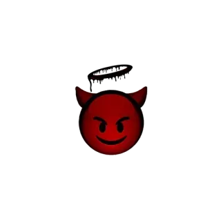 😈 devil, emoji, red, horns, evil telegram sticker