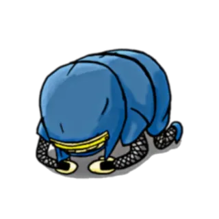 🙇‍♂️ Dessin animé, Mignon, Personnage, Bleu, Animé telegram sticker