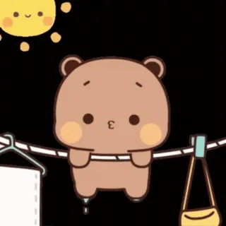 😰 fofo, urso, desenho animado, kawaii, doce, animal telegram sticker