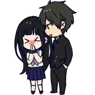 ❤️ Anime, Casal, Desenho animado, Amor, Fofo whatsapp sticker