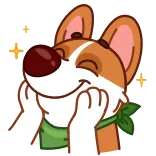 ☺️ dog, corgi, cute, happy, animal, sticker telegram sticker