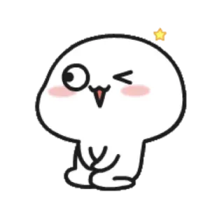 😉 carino, cartone animato, occhiolino, felice, emoji telegram sticker