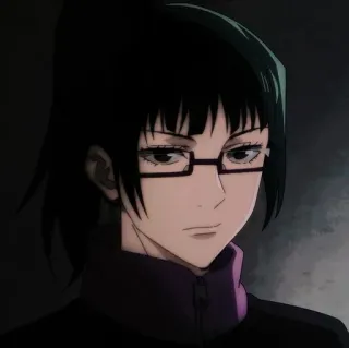 📝 Maki Zenin Jujutsu Kaisen anime, manga, character, glasses, jujutsu kaisen, maki zenin telegram sticker